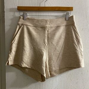 Travis Mathew Beige Cloud Terry Shorts Mid High Rise French Terry Women Sz S